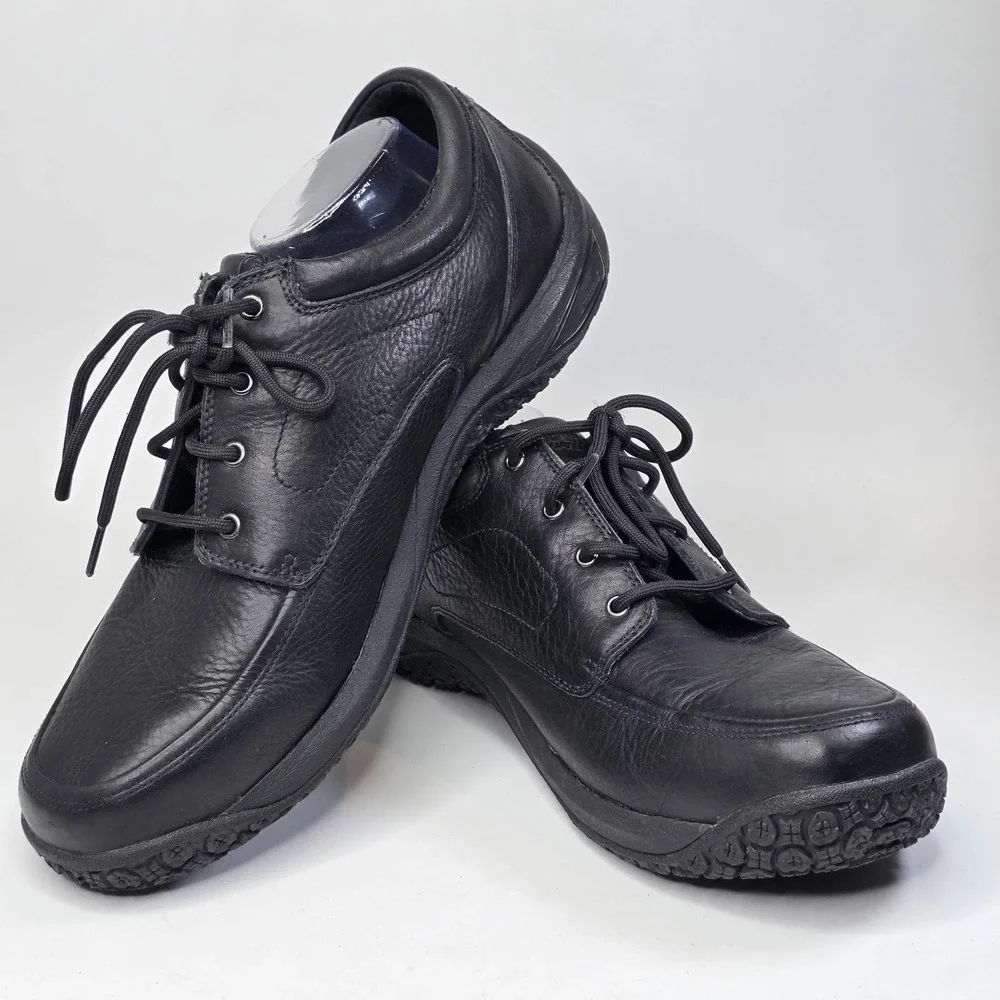 Dunham Waterproof Walking Shoes Men's Size 14 2E Black Leather Slip Resistant
